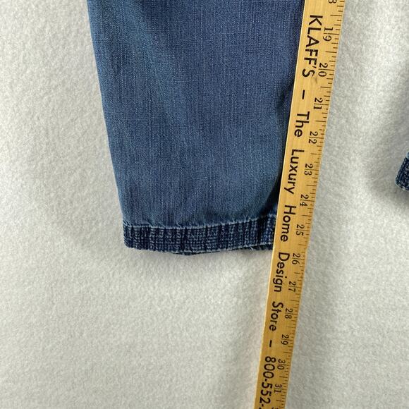 EILEEN FISHER Pants XS Tencel Organic Cotton Chambray Utility Tapered Ankle Blue - Picture 8 of 16